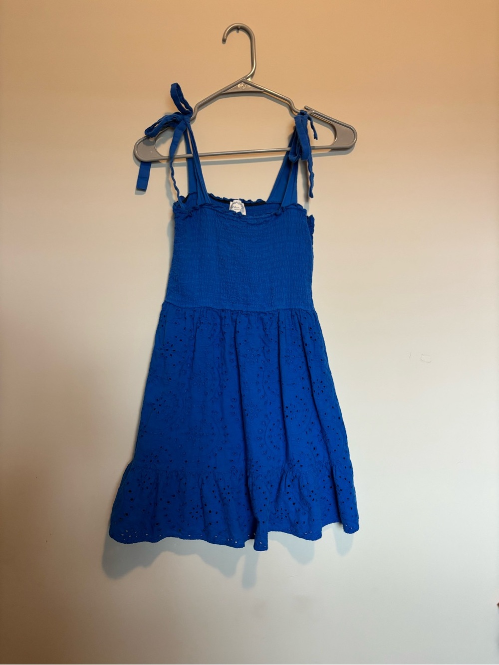Blue Rain Royal Blue Tie-Strap Eyelet Sundress